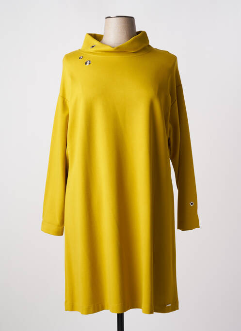 Robe mi-longue jaune MALOKA pour femme