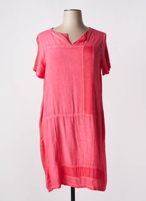 Robe mi-longue rose MALOKA pour femme