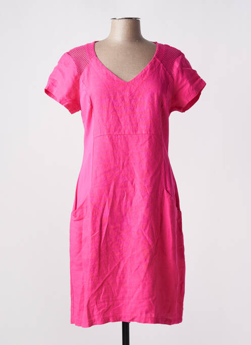 Robe mi-longue rose MALOKA pour femme