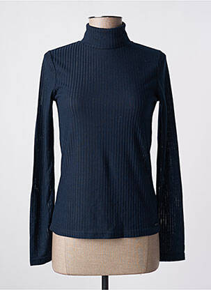 Sous-pull tissage côtelé manches longues bleu PEPE JEANS femme