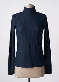 Sous-pull tissage côtelé manches longues bleu PEPE JEANS femme
