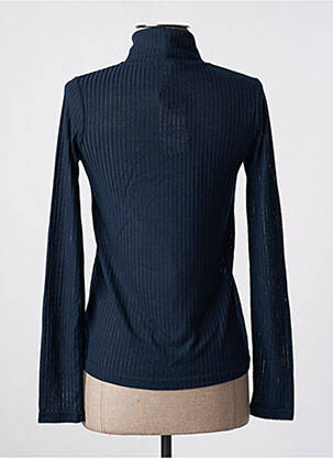 Sous-pull tissage côtelé manches longues bleu PEPE JEANS femme