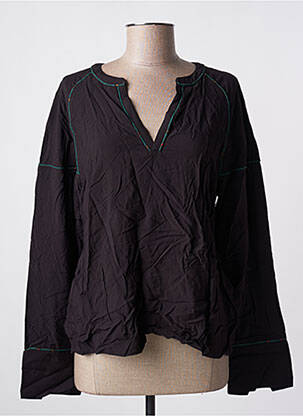 Blouse poignets boutonnés avec fente manches longues noir VILA femme