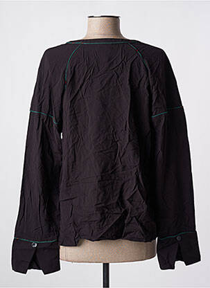 Blouse poignets boutonnés avec fente manches longues noir VILA femme