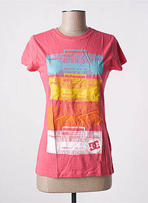 T-shirt imprimé fantaisie manches courtes rose DC femme