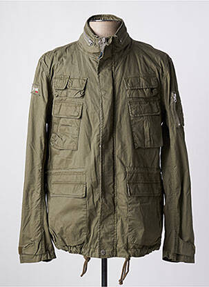 Veste casual vert SCHOTT pour homme