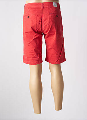 Bermuda tissage popeline taille normale rouge DONOVAN homme