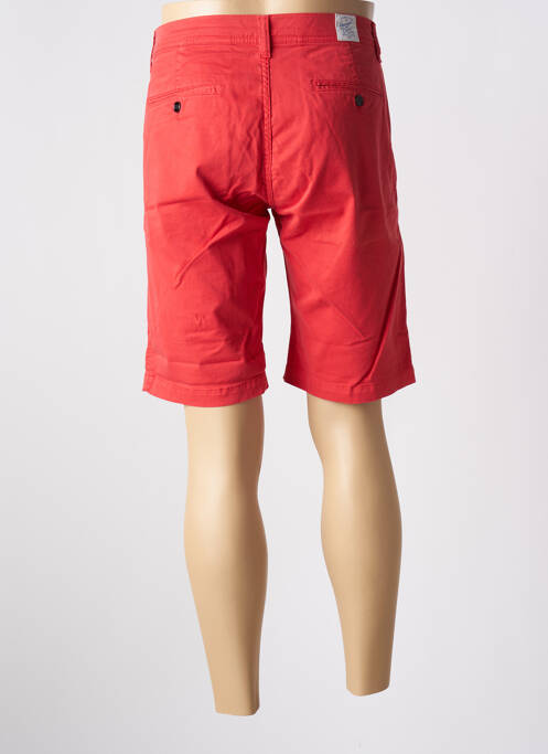 Bermuda tissage popeline taille normale rouge DONOVAN homme