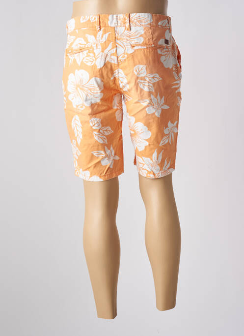Bermuda taille à pinces taille normale orange REDSOUL homme
