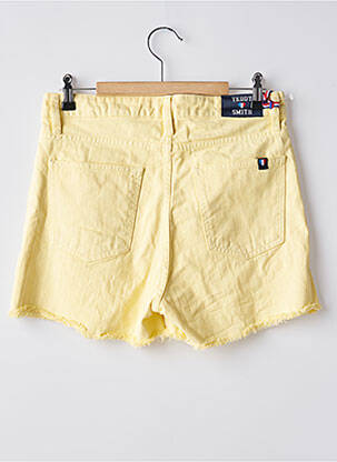 Short tissage denim taille haute jaune TEDDY SMITH femme
