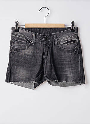 Short tissage denim taille basse noir KAPORAL femme