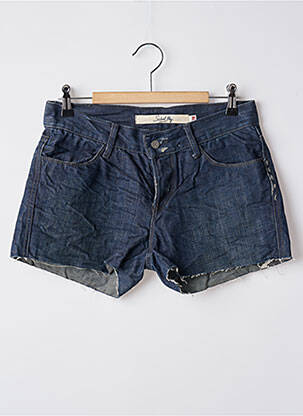 Short coupe droite taille basse bleu SCHOOL RAG femme