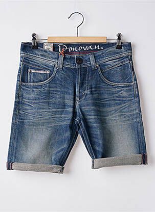 Bermuda tissage denim taille normale bleu DONOVAN homme