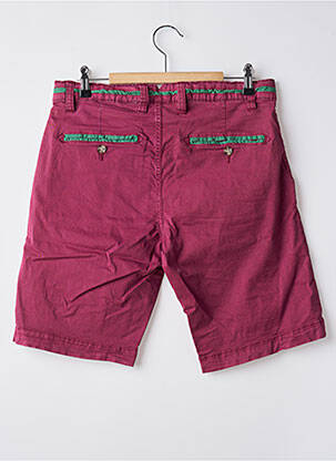 Bermuda taille à pinces taille normale rouge RECYCLED ART WORLD homme