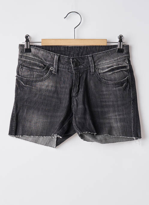 Short tissage denim taille basse noir KAPORAL femme