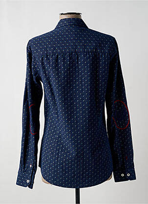 Chemisier coupe cintrée manches longues bleu BLACK WELLIS femme