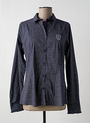 Chemisier imprimé fleurs manches longues bleu BLACK WELLIS femme