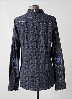 Chemisier imprimé fleurs manches longues bleu BLACK WELLIS femme