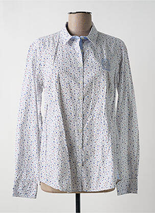 Chemisier imprimé fleurs manches longues blanc BLACK WELLIS femme