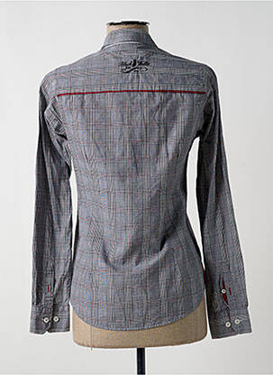 Chemisier coupe cintrée manches longues gris BLACK WELLIS femme