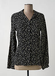 Chemisier imprimé fantaisie manches longues noir GEISHA femme