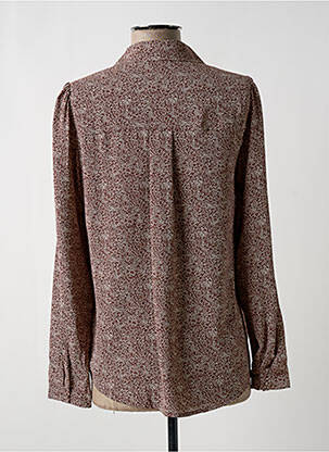 Chemisier imprimé fleurs manches longues marron MAJOLICA femme