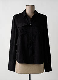 Chemisier coupe fluide manches longues noir AWARE BY VERO MODA femme