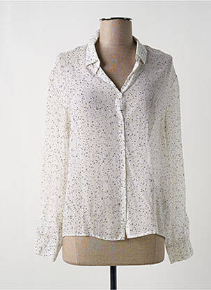 Chemisier imprimé fantaisie manches longues beige AMERICAN VINTAGE femme
