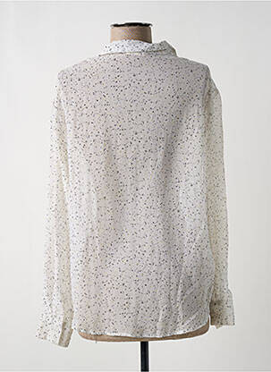 Chemisier imprimé fantaisie manches longues beige AMERICAN VINTAGE femme