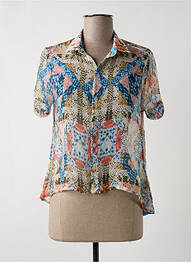 Chemisier manches courtes manches courtes beige YERSE femme