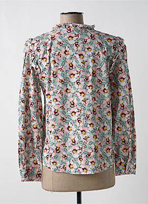 Chemisier imprimé fleurs manches longues vert LILI & LALA femme