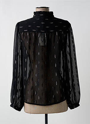 Chemisier tissage crêpe manches longues noir GARCIA femme