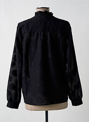 Chemisier imprimé fleurs manches longues noir GEISHA femme