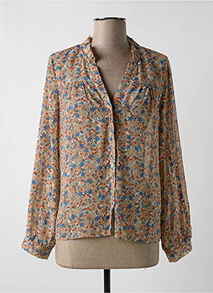 Chemisier imprimé fleurs manches longues beige Y'COO femme