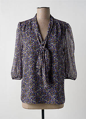 Blouse légère et transparente manches 3/4 violet EDAS femme