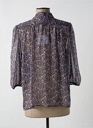 Blouse légère et transparente manches 3/4 violet EDAS femme