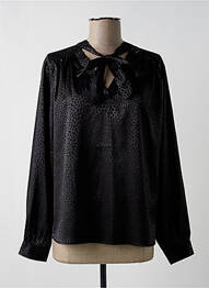 Blouse imprimé fantaisie manches longues noir MOD. STYLE femme