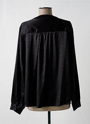 Blouse imprimé fantaisie manches longues noir MOD. STYLE femme