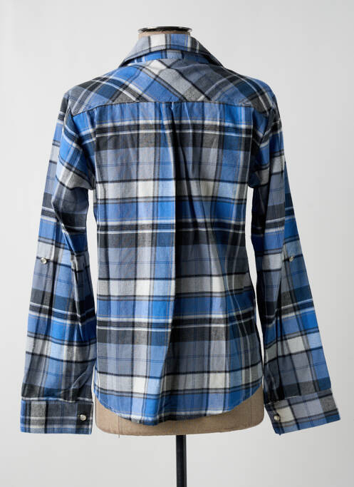 Chemisier coupe droite manches longues bleu OPULL ENCE femme