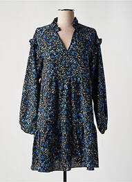 Robe courte manches longues manches longues bleu MUSY MUSE femme