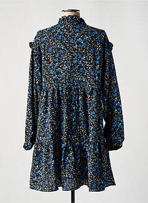 Robe courte manches longues manches longues bleu MUSY MUSE femme
