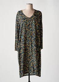 Robe mi-longue coupe fluide manches longues bleu LE PETIT BAIGNEUR femme