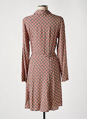 Robe mi-longue coupe fluide manches longues rouge C'EST BEAU LA VIE femme