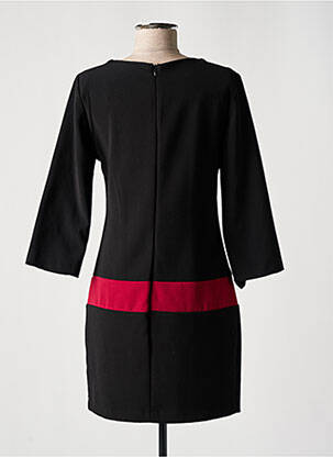Robe courte fermeture zippée au dos manches longues noir RINASCIMENTO femme