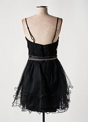 Robe courte fermeture zippée au dos fines bretelles noir RINASCIMENTO femme