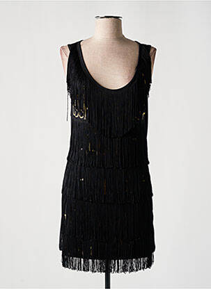 Robe courte coupe fluide sans manche noir LPB femme