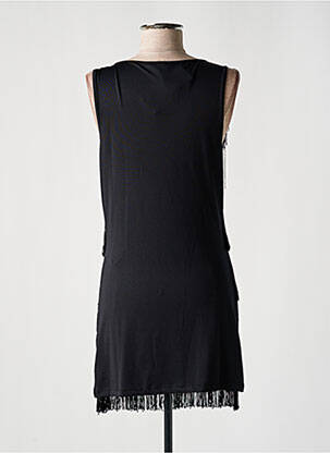 Robe courte coupe fluide sans manche noir LPB femme