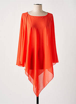 Tunique manches longues légère et transparente orange EDAS femme