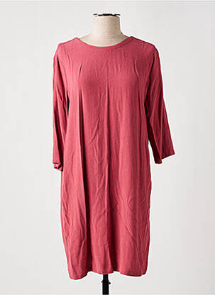 Robe courte coupe fluide manches longues rose AMERICAN VINTAGE femme