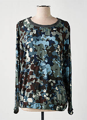 Top stretch manches longues bleu BETTY BARCLAY femme